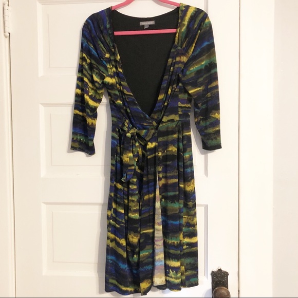 Tinley Road Dresses & Skirts - Tinley Road Watercolor Print Wrap Dress EUC Sz Lg